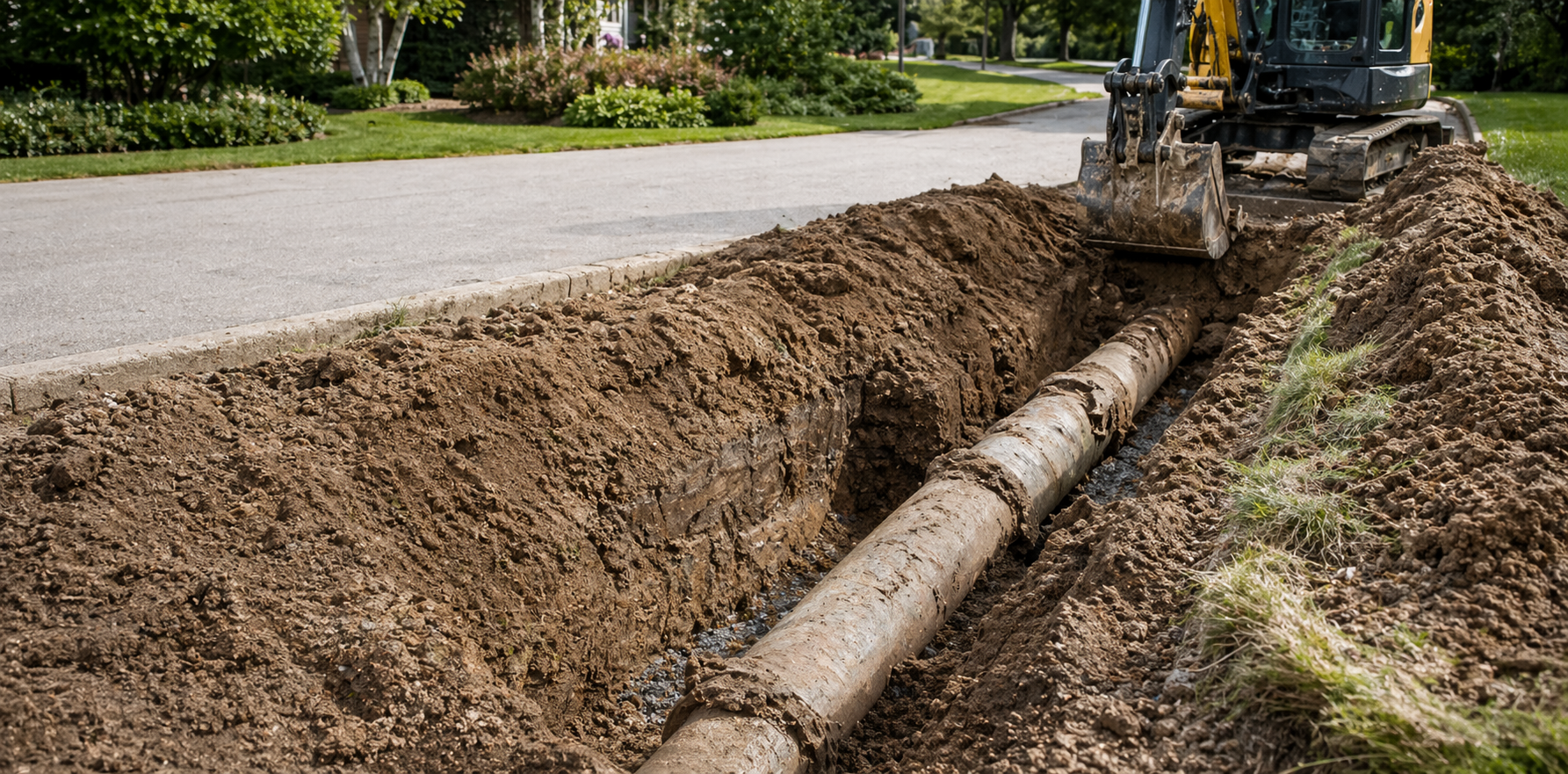 Sewer Line Replacement page preview.